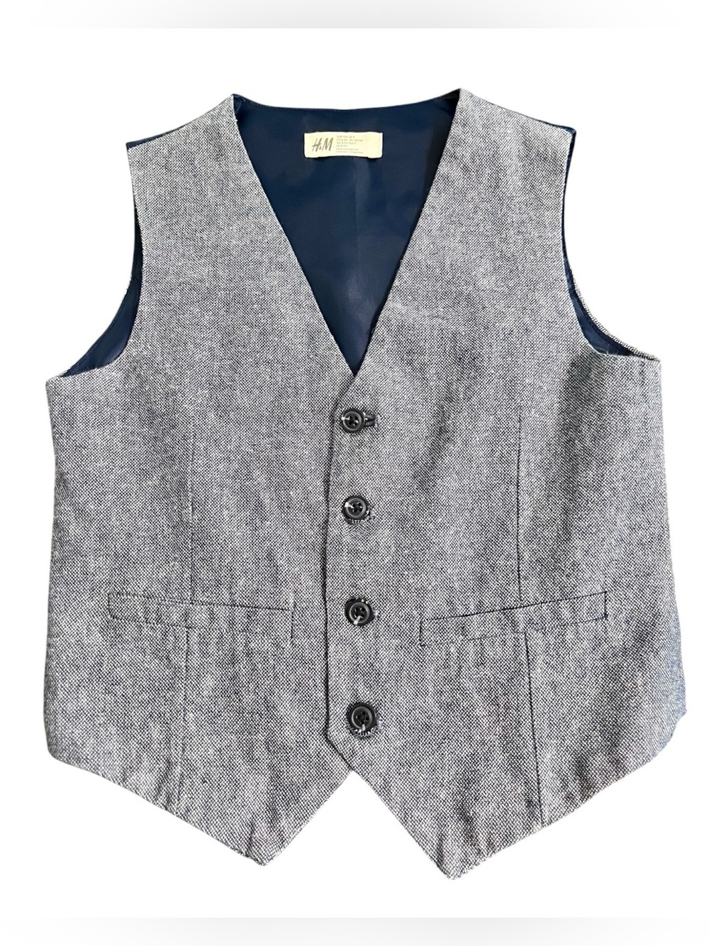 H&M Boys Blue Suit Vest | Size 8–9Y | NWT (Tags Removed) | Mint Condition